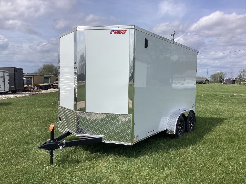 New 2026 Pace American 7x14 Outback Flat Top V-Nose, 7K Cargo / Enclosed Trailer