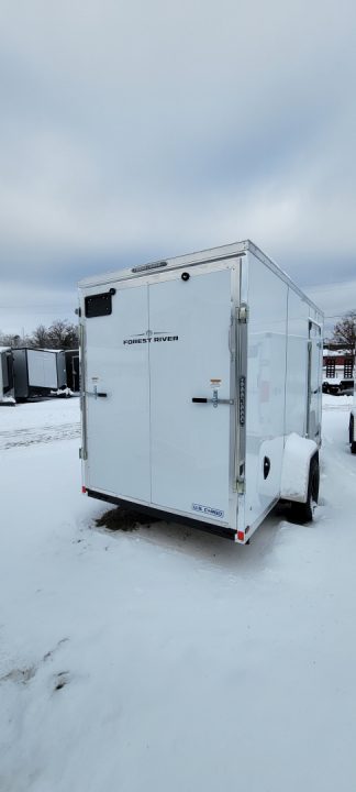New 2026 US Cargo 6X12 WHITE 6'6" RAMP Cargo / Enclosed Trailer