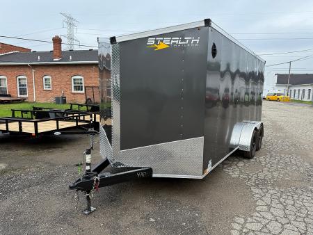 New 2026 Stealth 7 X 16 Cargo / Enclosed Trailer with Ramp Door and 6ft 6in interior Height