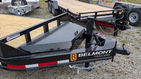 New 2026 Belmont 24' (21+3) HD Lo Pro Equipment Trailer w/ Full Width Wedge Ramps (8K Axles!)