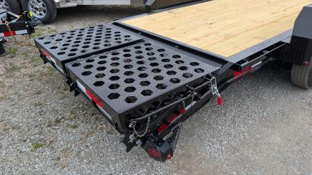New 2026 Belmont 24' (21+3) HD Lo Pro Equipment Trailer w/ Full Width Wedge Ramps (8K Axles!)