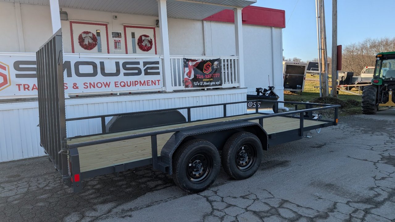 New 2026 Belmont 7x16 Tube Top Utility Trailer w/ Split Gate