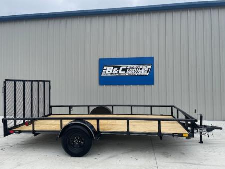 New 2026 DAVIDSON 83X14 (1)SINGLE AXLE PIPE TOP 4' GATE UTILITY