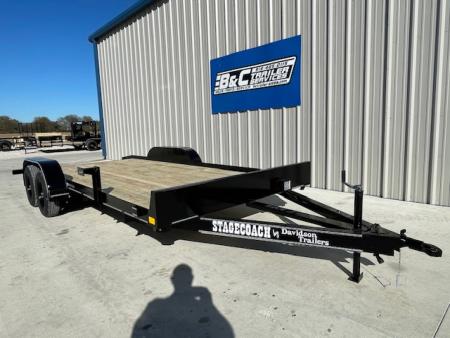 New 2026 DAVIDSON 83X18 (16+2) 2-3500LB AXLE WOOD FLOOR CAR HAULER W/ DOVETAIL