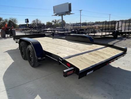New 2026 DAVIDSON 83X18 (16+2) 2-3500LB AXLE WOOD FLOOR CAR HAULER W/ DOVETAIL