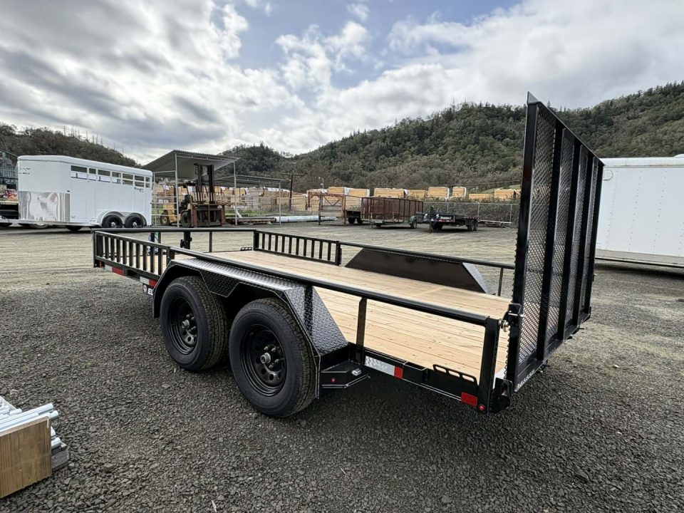 New ATV TRAILER 2026 Double A EUT77-14 UTILITY TRAILER 77"X14' SIDE RAMPS BRAKE 7000 GVWR