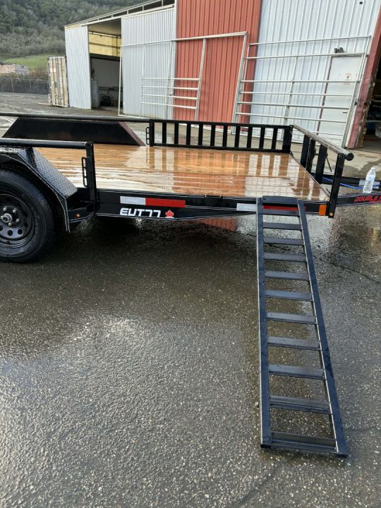 New ATV TRAILER 2026 Double A EUT77-14 UTILITY TRAILER 77"X14' SIDE RAMPS BRAKE 7000 GVWR