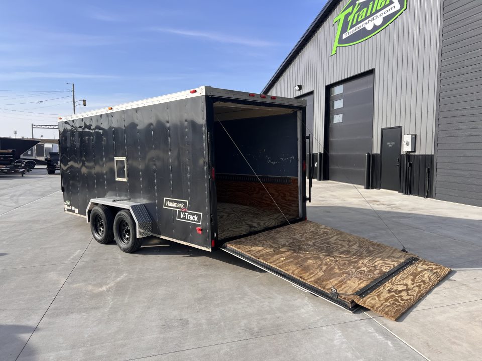 Used 2009 Haulmark 7x21 Drive Out Front Enclosed Rear Ramp Snowmobile Cargo Trailer