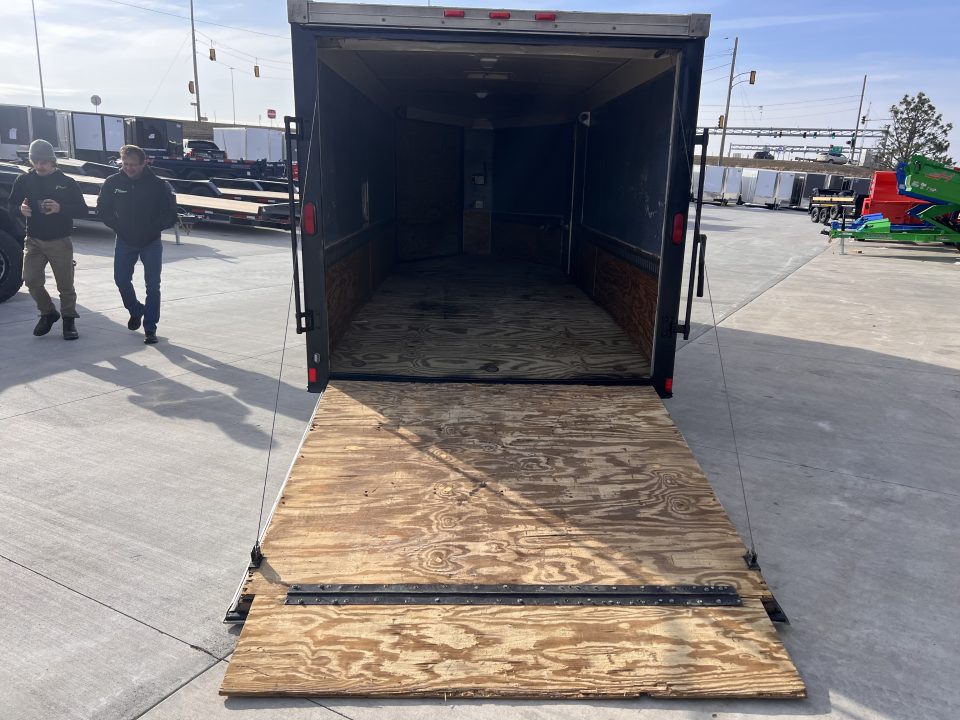 Used 2009 Haulmark 7x21 Drive Out Front Enclosed Rear Ramp Snowmobile Cargo Trailer