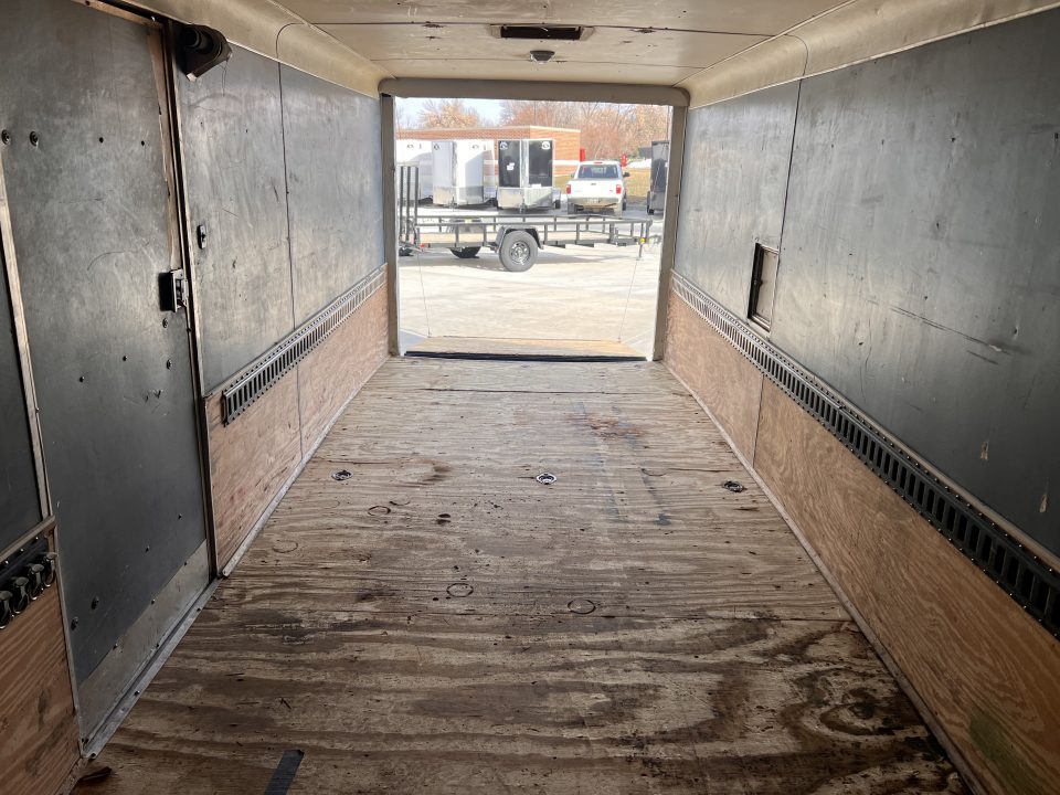 Used 2009 Haulmark 7x21 Drive Out Front Enclosed Rear Ramp Snowmobile Cargo Trailer