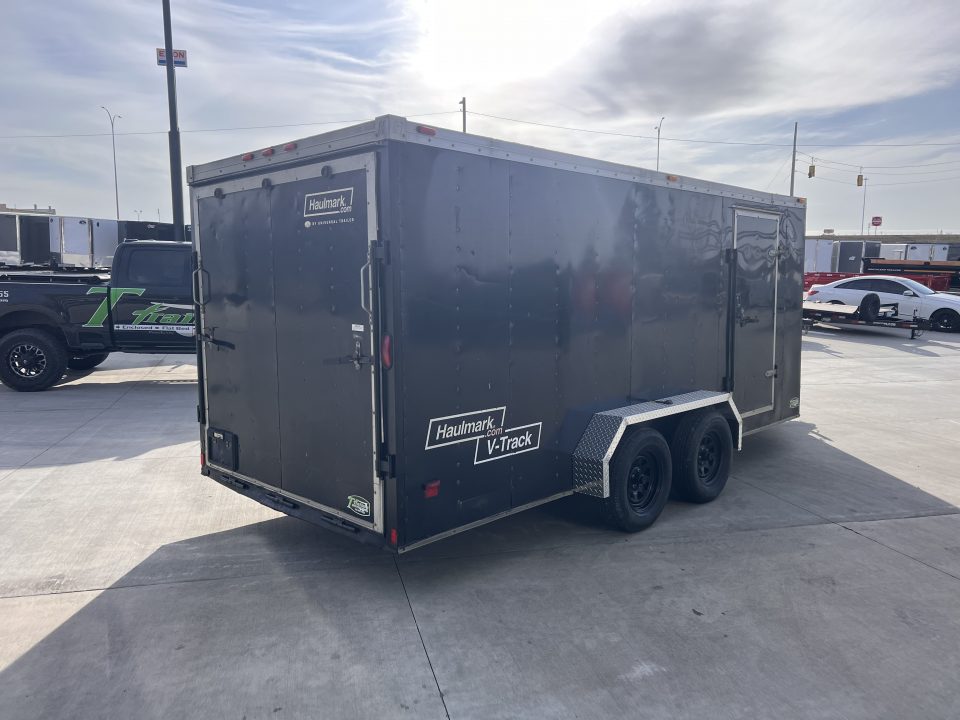 Used 2009 Haulmark 7x21 Drive Out Front Enclosed Rear Ramp Snowmobile Cargo Trailer