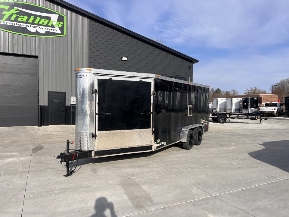 Used 2009 Haulmark 7x21 Drive Out Front Enclosed Rear Ramp Snowmobile Cargo Trailer