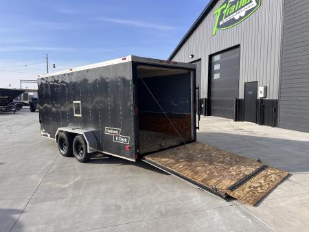 Used 2009 Haulmark 7x21 Drive Out Front Enclosed Rear Ramp Snowmobile Cargo Trailer