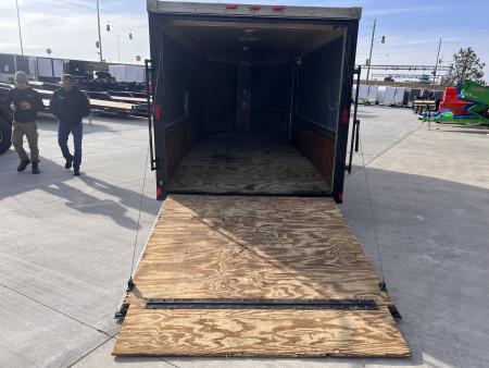 Used 2009 Haulmark 7x21 Drive Out Front Enclosed Rear Ramp Snowmobile Cargo Trailer