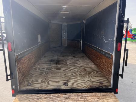 Used 2009 Haulmark 7x21 Drive Out Front Enclosed Rear Ramp Snowmobile Cargo Trailer