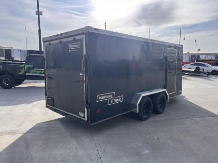 Used 2009 Haulmark 7x21 Drive Out Front Enclosed Rear Ramp Snowmobile Cargo Trailer