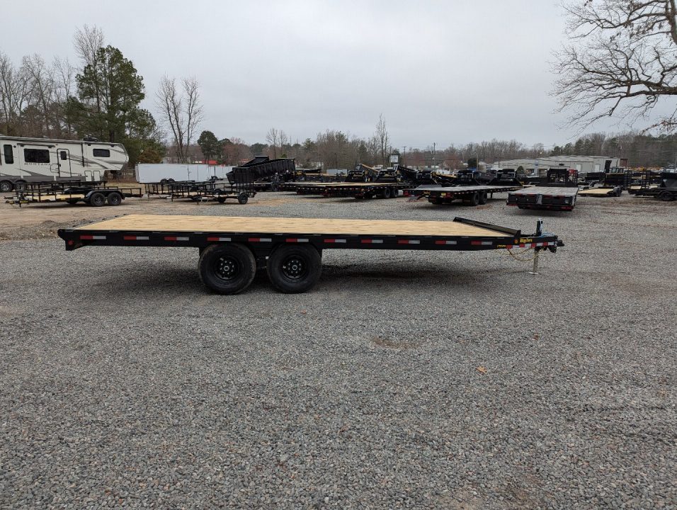 New 2026 Big Tex Trailers 20' 14OE 14K Flat Bed Trailer w/ Slide In Ramps Deckover Trailer