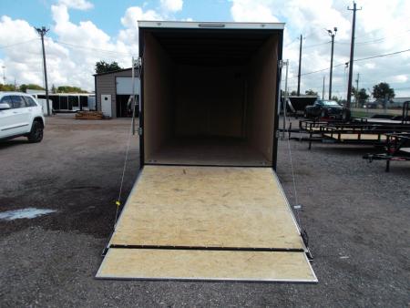 New 2026 Covered Wagon Trailers 7x16 Cargo Trailer / Enclosed Trailer / 6'6" Interior / Extra Wide Ramp / 48" RV Door / .030 White Exterior
