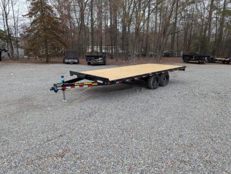 New 2026 Big Tex Trailers 20' 14OE 14K Flat Bed Trailer w/ Slide In Ramps Deckover Trailer