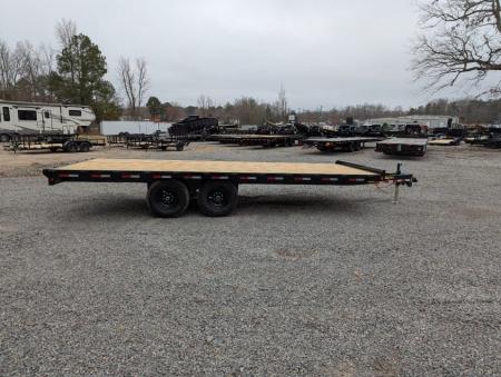 New 2026 Big Tex Trailers 20' 14OE 14K Flat Bed Trailer w/ Slide In Ramps Deckover Trailer