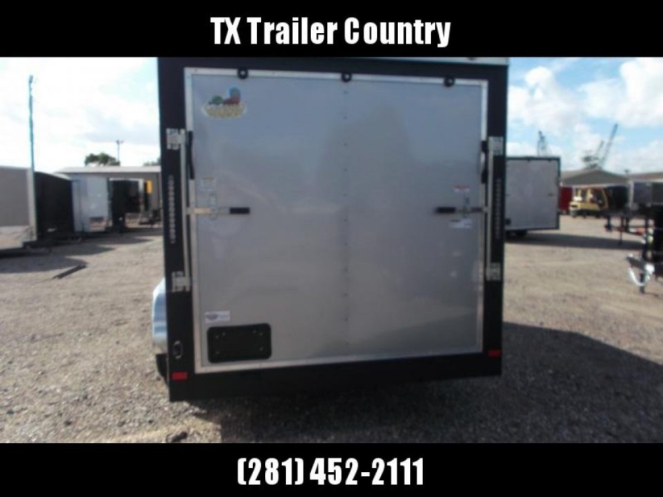 New 2026 Covered Wagon Trailers 7x16 Cargo Trailer / Enclosed Trailer / 6'6" Interior / Extra Wide Ramp / 48" RV Door / .080 Silver Poly Core