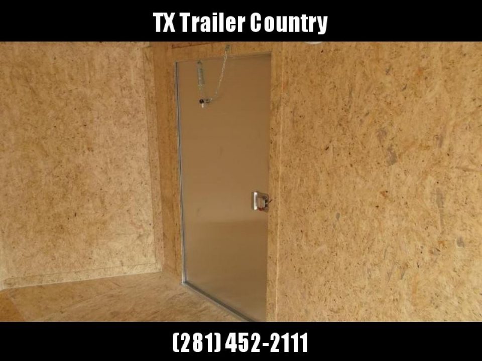 New 2026 Covered Wagon Trailers 7x16 Cargo Trailer / Enclosed Trailer / 6'6" Interior / Extra Wide Ramp / 48" RV Door / .080 Silver Poly Core