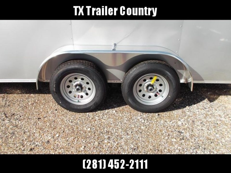 New 2026 Covered Wagon Trailers 7x16 Cargo Trailer / Enclosed Trailer / 6'6" Interior / Extra Wide Ramp / 48" RV Door / .080 Silver Poly Core