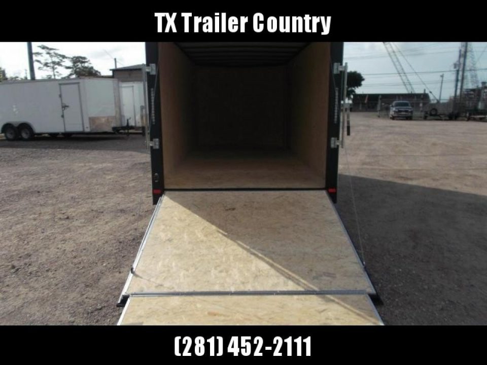 New 2026 Covered Wagon Trailers 7x16 Cargo Trailer / Enclosed Trailer / 6'6" Interior / Extra Wide Ramp / 48" RV Door / .080 Silver Poly Core