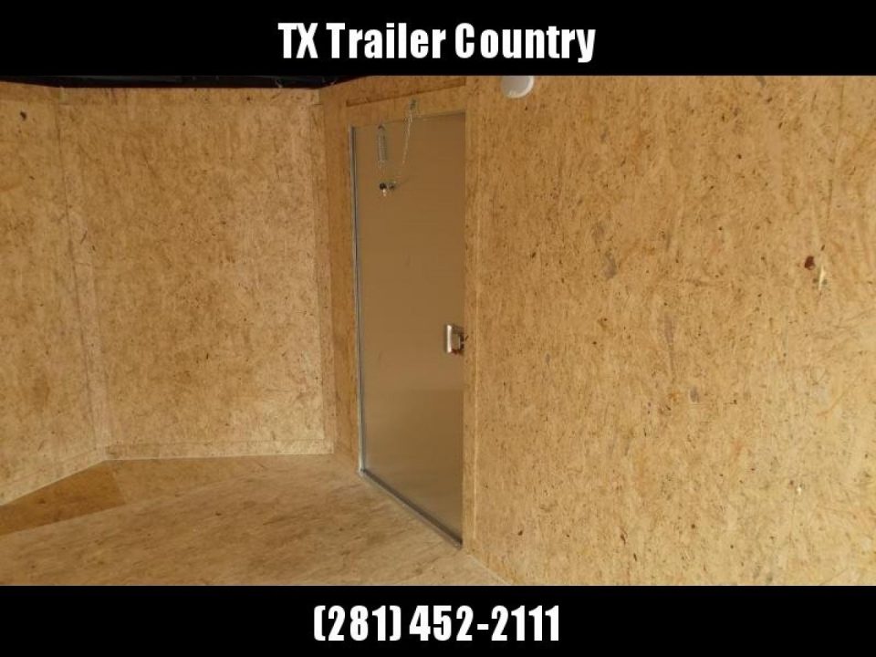 New 2026 Covered Wagon Trailers 7x16 Cargo Trailer / Enclosed Trailer / 6'6" Interior / Extra Wide Ramp / 48" RV Door / .080 Silver Poly Core