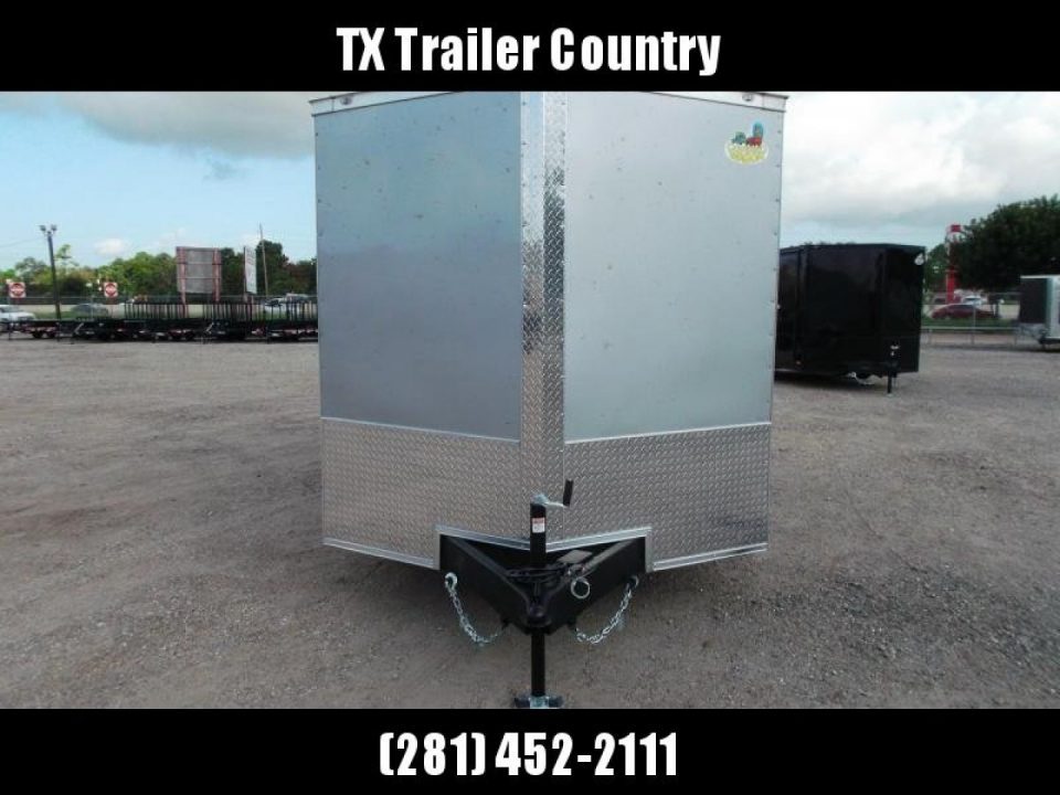 New 2026 Covered Wagon Trailers 7x16 Cargo Trailer / Enclosed Trailer / 6'6" Interior / Extra Wide Ramp / 48" RV Door / .080 Silver Poly Core