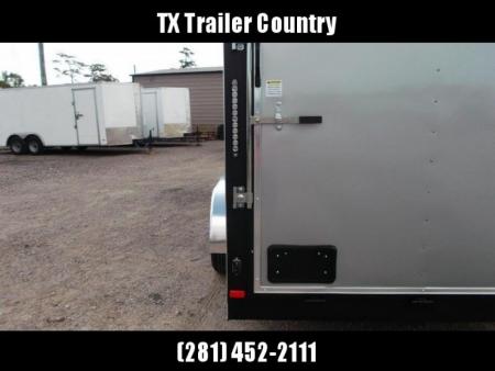 New 2026 Covered Wagon Trailers 7x16 Cargo Trailer / Enclosed Trailer / 6'6" Interior / Extra Wide Ramp / 48" RV Door / .080 Silver Poly Core