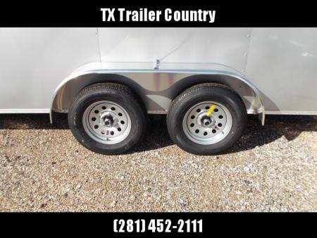 New 2026 Covered Wagon Trailers 7x16 Cargo Trailer / Enclosed Trailer / 6'6" Interior / Extra Wide Ramp / 48" RV Door / .080 Silver Poly Core