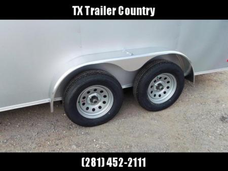 New 2026 Covered Wagon Trailers 7x16 Cargo Trailer / Enclosed Trailer / 6'6" Interior / Extra Wide Ramp / 48" RV Door / .080 Silver Poly Core