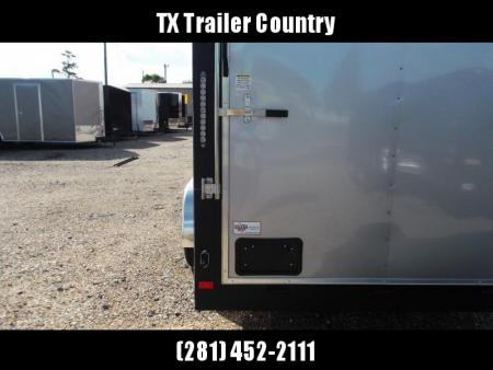 New 2026 Covered Wagon Trailers 7x16 Cargo Trailer / Enclosed Trailer / 6'6" Interior / Extra Wide Ramp / 48" RV Door / .080 Silver Poly Core