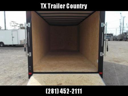 New 2026 Covered Wagon Trailers 7x16 Cargo Trailer / Enclosed Trailer / 6'6" Interior / Extra Wide Ramp / 48" RV Door / .080 Silver Poly Core