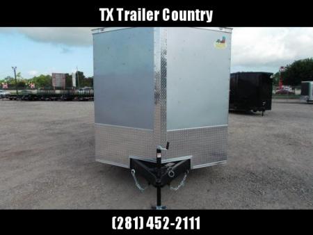 New 2026 Covered Wagon Trailers 7x16 Cargo Trailer / Enclosed Trailer / 6'6" Interior / Extra Wide Ramp / 48" RV Door / .080 Silver Poly Core