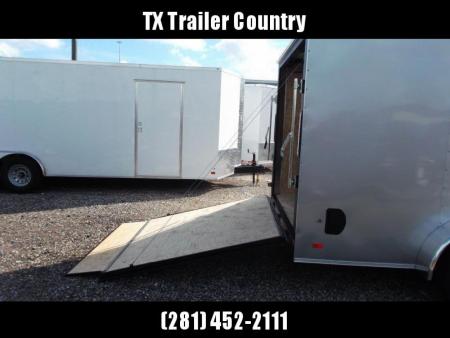 New 2026 Covered Wagon Trailers 7x16 Cargo Trailer / Enclosed Trailer / 6'6" Interior / Extra Wide Ramp / 48" RV Door / .080 Silver Poly Core