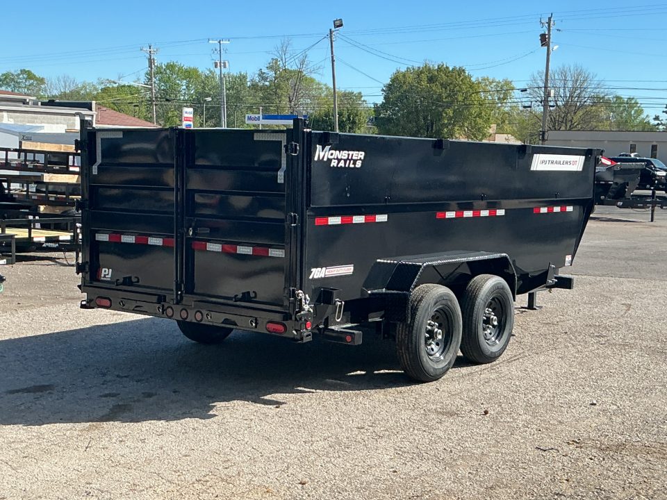 New 2026 PJ Trailers 83" x 16' Low-Pro High Side Telescopic (DT1) 15.4K GVWR Dump Trailer