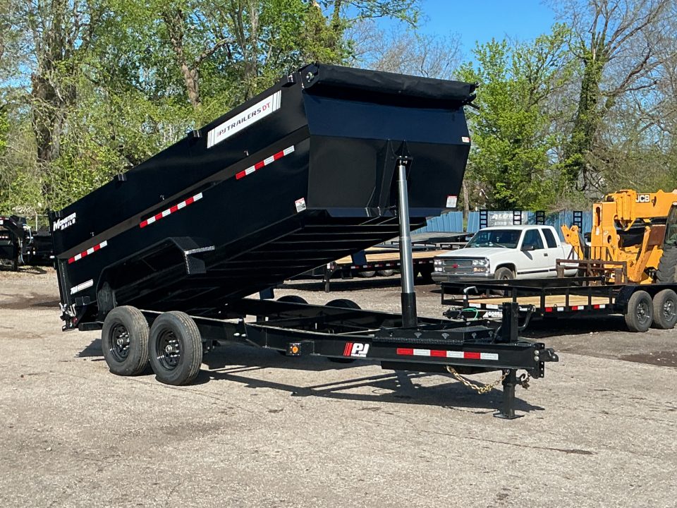 New 2026 PJ Trailers 83" x 16' Low-Pro High Side Telescopic (DT1) 15.4K GVWR Dump Trailer