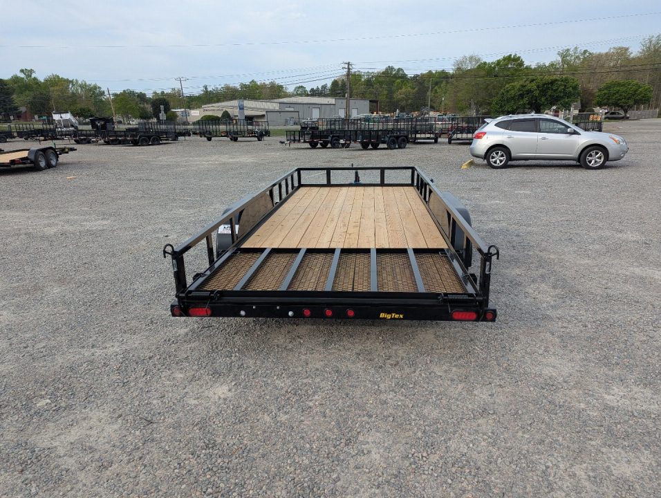 New 2026 Big Tex Trailers 18' 70PI w/ Spring Loaded Fold In Tailgate Utility Trailer