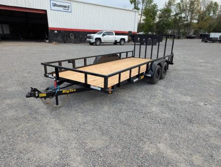 New 2026 Big Tex Trailers 18' 70PI w/ Spring Loaded Fold In Tailgate Utility Trailer