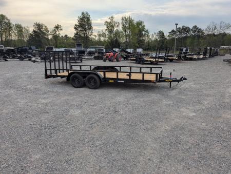 New 2026 Big Tex Trailers 18' 70PI w/ Spring Loaded Fold In Tailgate Utility Trailer