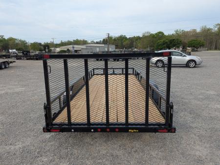 New 2026 Big Tex Trailers 18' 70PI w/ Spring Loaded Fold In Tailgate Utility Trailer