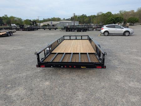 New 2026 Big Tex Trailers 18' 70PI w/ Spring Loaded Fold In Tailgate Utility Trailer