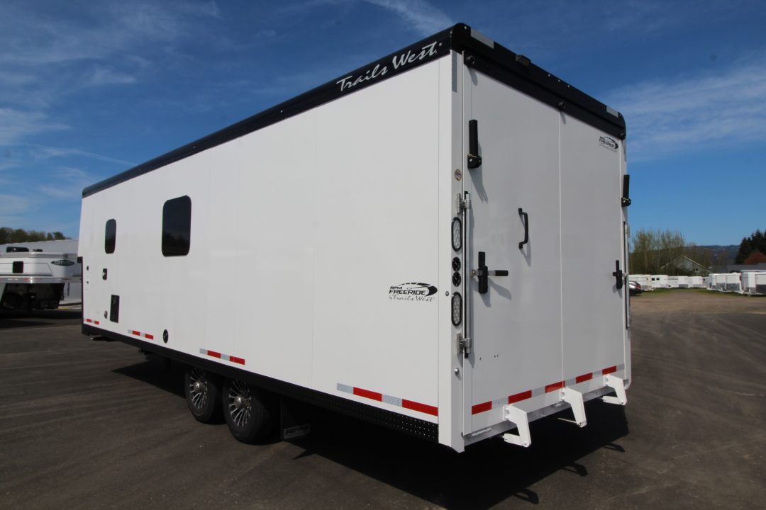 New 2027 Trails West Freeride 24' GN Toy Hauler Snowmobile Living Quarters Trailer w/ Solar - Fuel Cell