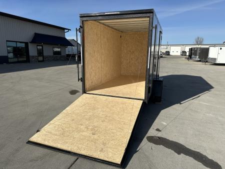 New 2026 Formula Traverse Silver/Black Trim 6'x12' 3k Flat Top V-Nose Enclosed Cargo Trailer