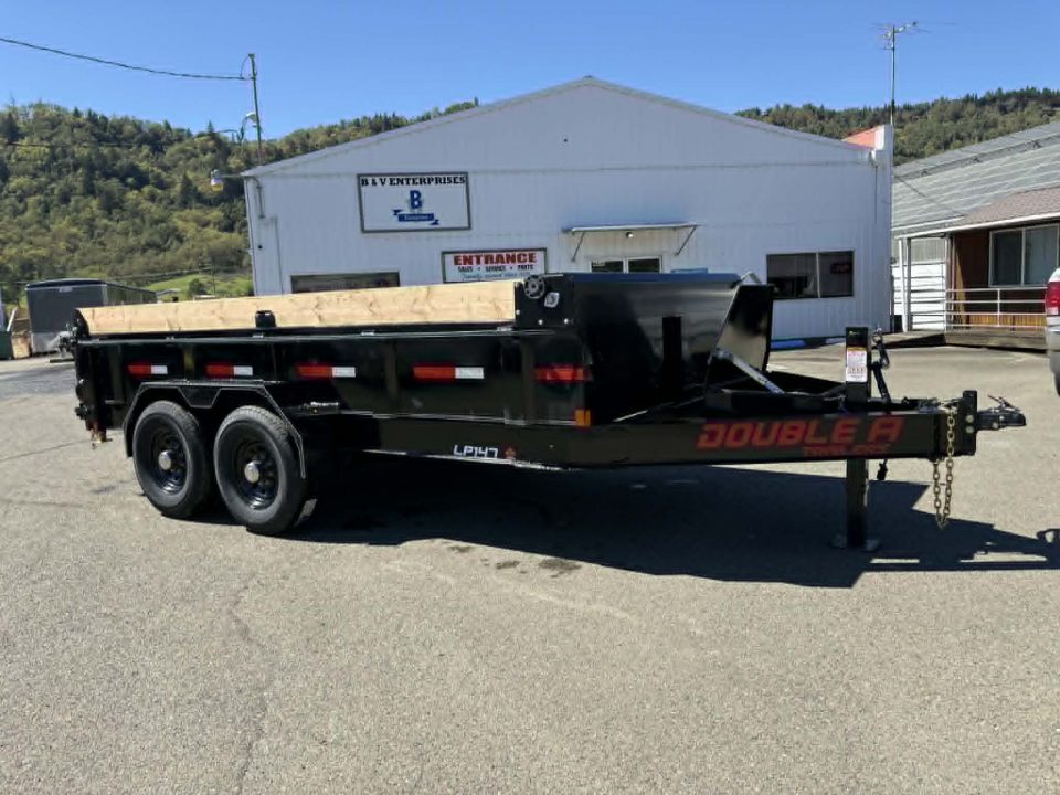 New DUMP 2026 DOUBLE A LP147-14 7X14 HEAVY DUTY LOW PROFILE 14000 GVWR TRAILER