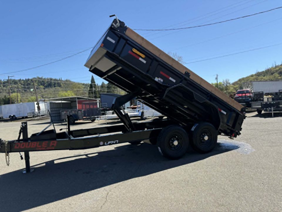 New DUMP 2026 DOUBLE A LP147-14 7X14 HEAVY DUTY LOW PROFILE 14000 GVWR TRAILER