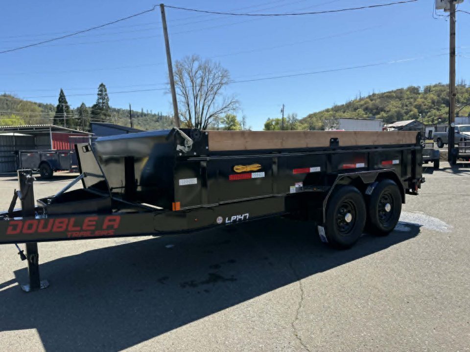 New DUMP 2026 DOUBLE A LP147-14 7X14 HEAVY DUTY LOW PROFILE 14000 GVWR TRAILER