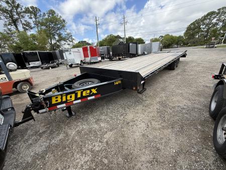 Used 2025 Big Tex Trailers 30 Ft. Gooseneck Flatbed Trailer with Mega Ramps